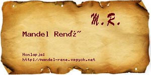Mandel René névjegykártya